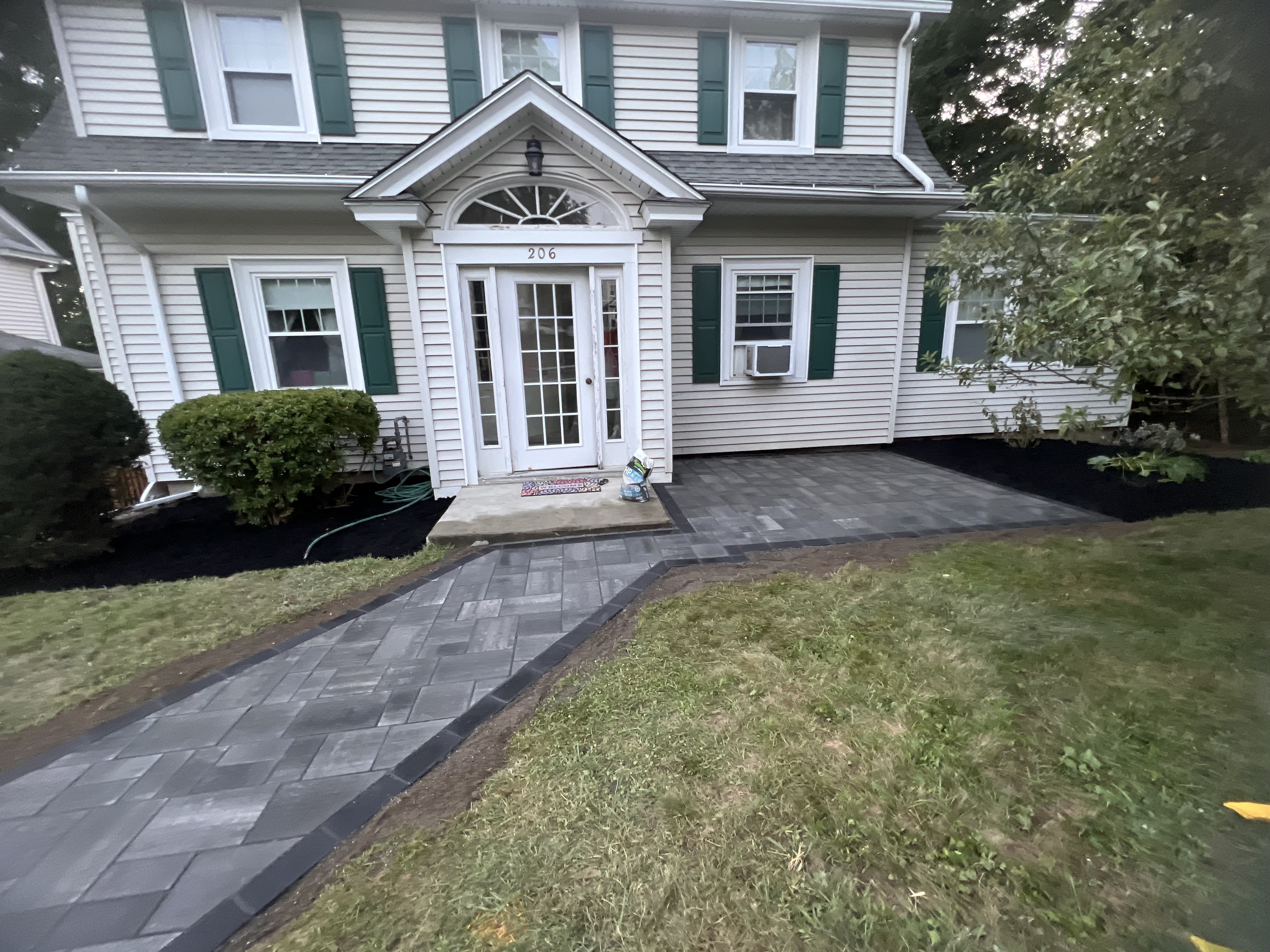 Paver patio installation